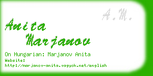 anita marjanov business card